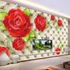 Классические фотообои 3D тиснением мягкая упаковка красная роза красивый цветок фреска гостиная домашний декор фреска
