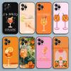 Смешной чехол для телефона Aperol Spritz для iPhone 17,16,15,14,13,12,Pro,Max,Plus,E,SE4,Air,Mini Черный Мягкий Чехол