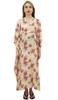 Bimba Moms Cream Printed Kimono Sleeve Kaftan With Belt Maternity Dress-10