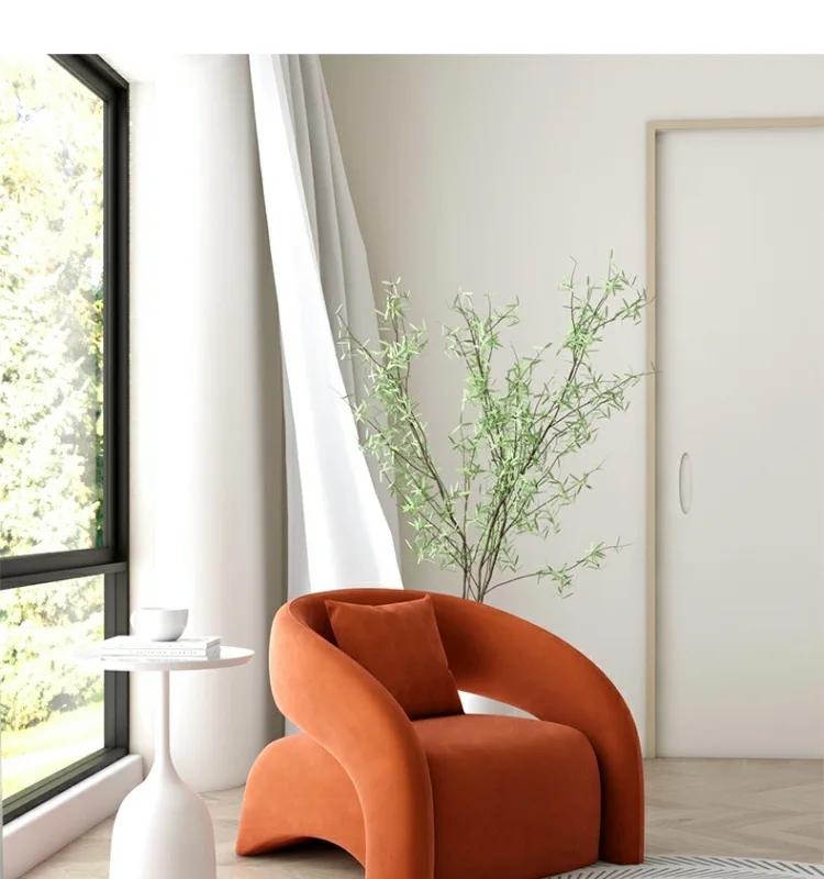 Повседневный тканевый одноместный диван, скандинавский простой, мебель для гостиной с подлокотником и спинкой, кресло для отдыха, современное диванное кресло для досуга