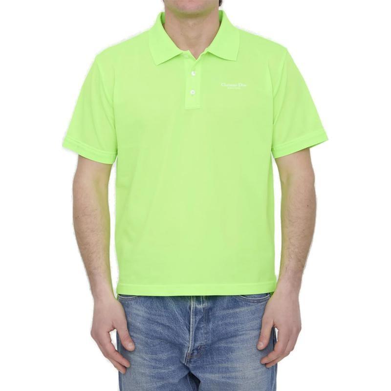 DIOR SS24 Polo Shirt Men's Neon Green 483J834A0931-C680