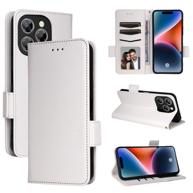 Чехол-книжка для Oukitel P1, кожаный чехол с узором личи, магнитный чехол-книжка с подставкой и держателем для карт