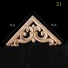 Wood Corner Joint Onlay Applique Wood Decals for Furniture Home Decoration Luxury Unique Natural Floral Wood Carved Figurines