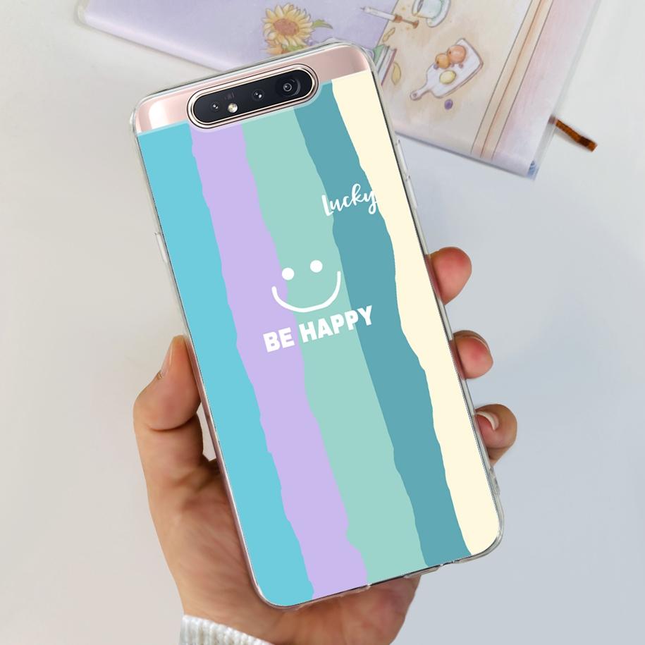 Чехол для Samsung Galaxy A80 Чехол GalaxyA80 A 80 SM-A805F A805 A805F A90 4G Прозрачные Чехлы Модный Мраморный Мягкий ТПУ Задняя Крышка