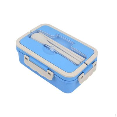Пшеничный ланч-бокс, Портативный бенто-бокс с ручкой, Контейнер для еды с отделениями для студентов, офиса,