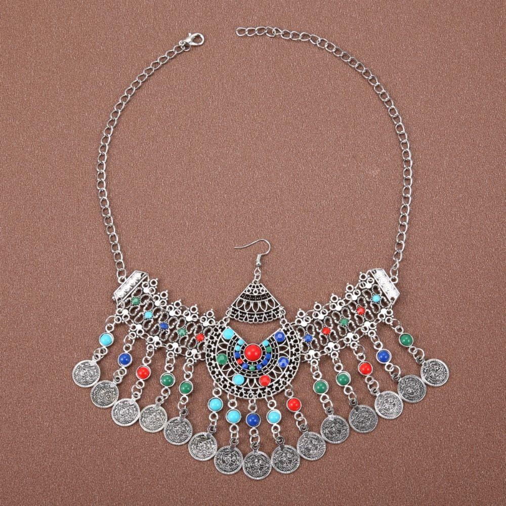 Ethnic Style Bohemia Hair Chain Tassel Women Head Chain Ethnic Style Forehead Chain Exotic Headbands Necklace