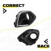 2x For 2013-15 Mitsubishi Outlander Fog Light Lamp Bumper Cover Bezel Left+Right