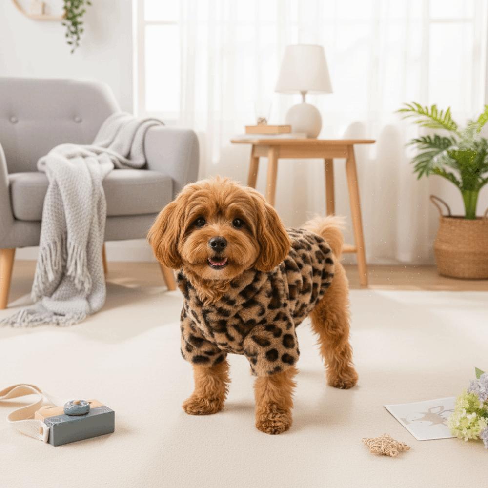 Thickened Dog Clothes Warm Fleece Dog Coat Jacket Fashion Pet Hooded Coats Cat