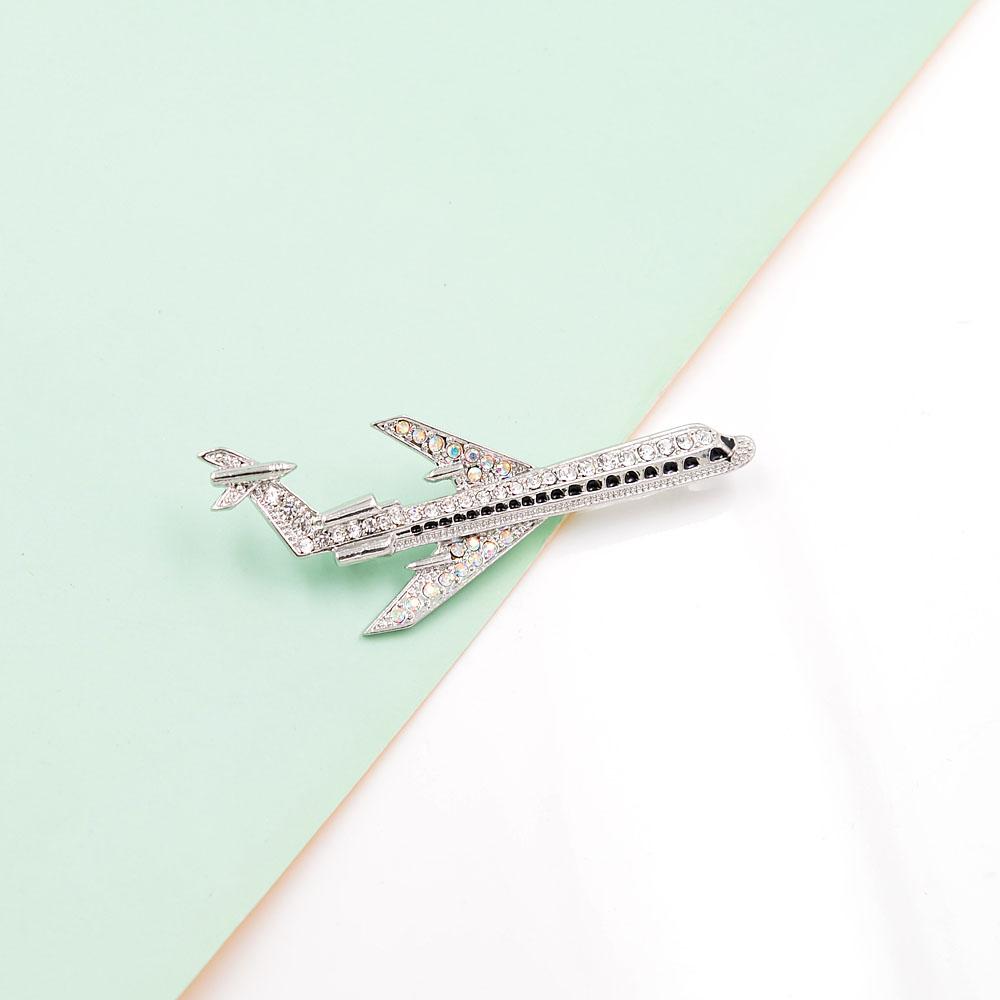 Новое поступление, большие броши в форме самолета со стразами для женщин, аксессуары для пальто, модный дизайн, булавка, высокое качество