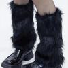 Европейские и американские гетры из искусственного меха: Женские осенние длинношерстные гетры на икры и голенища для ботинок.