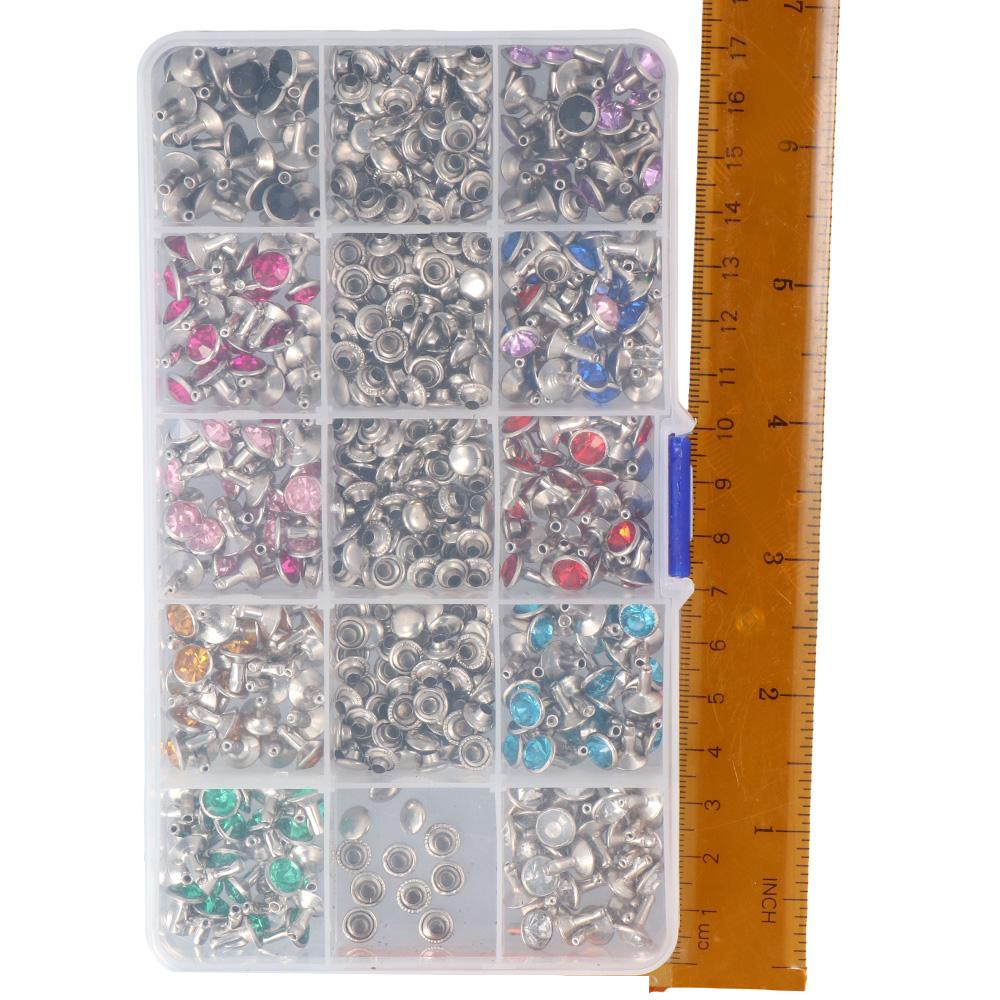 8mm leather rivets metal copper double cap rivets screw for fabric