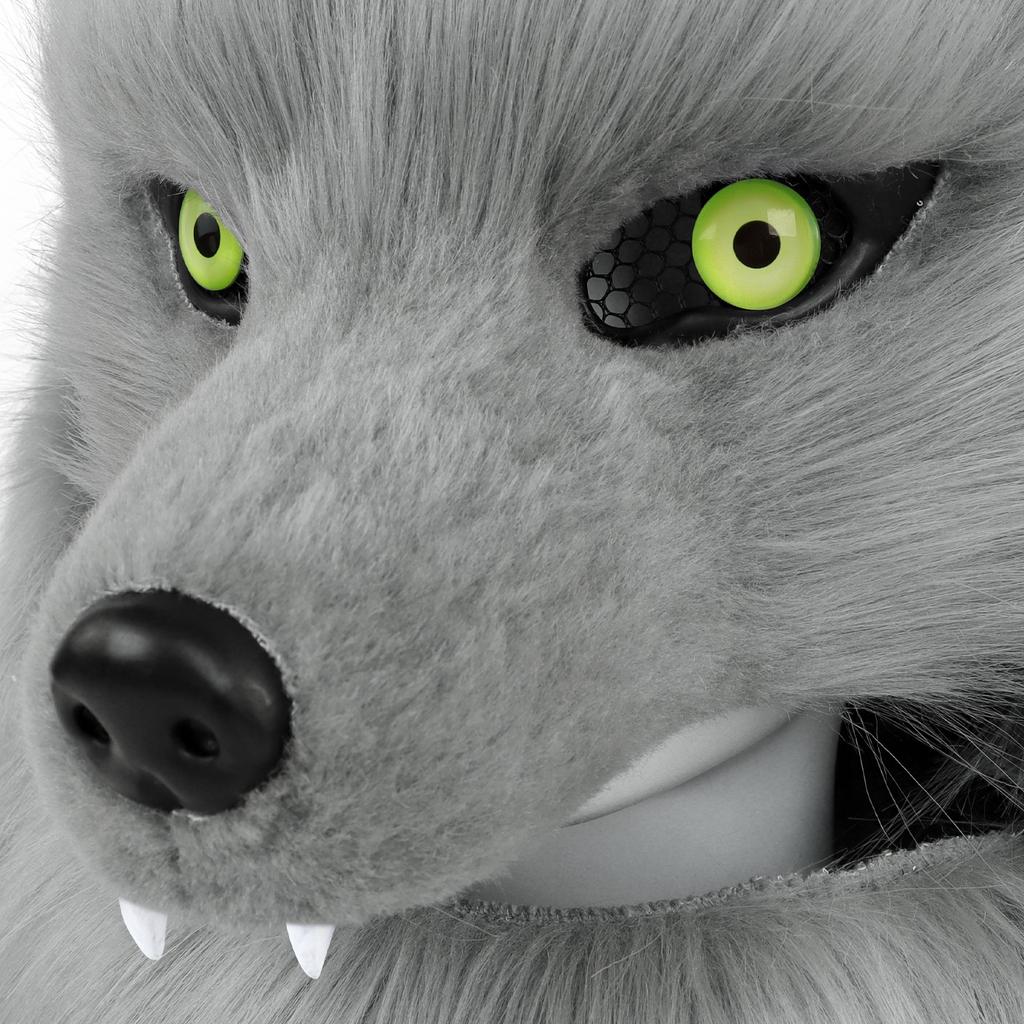 Пушистая маска на голову Животное Волк Собака Плюшевые Маски из искусственного меха для Хэллоуина Маскарад Косплей Костюм Реквизит