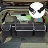 Practical Trunk Organizer Collapsible Black Multi Pockets Back Trunk Seat Storage Pouch for Car