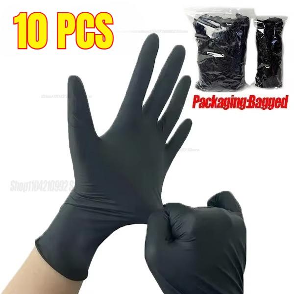 Disposable PVC Black Nitrile Gloves,Waterproof Latex Free,For Car Repair Food Safe Hair Dyeing Work Gloves Work Gloves
