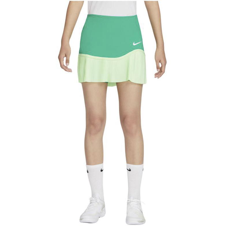 Nike SS24 Dri-Fit Color Block Logo Print Quick Dry Tennis Casual Skirt Женские юбки Sports-Green FD6533-324