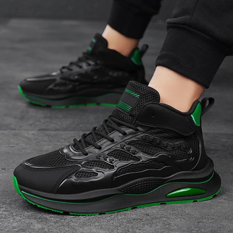 Men'S Breathable Mesh Shoes Summer Out Casual Running Shoes Soft Bottom Comfort Light Fashion Shoes Thick Sole Sneakers