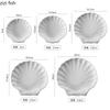 Белая керамическая ракушка Тарелка Настольный поднос для хранения ювелирных изделий Десертная тарелка Салатная тарелка Тарелки для суши Демонстрационные тарелки для молекулярной кухни