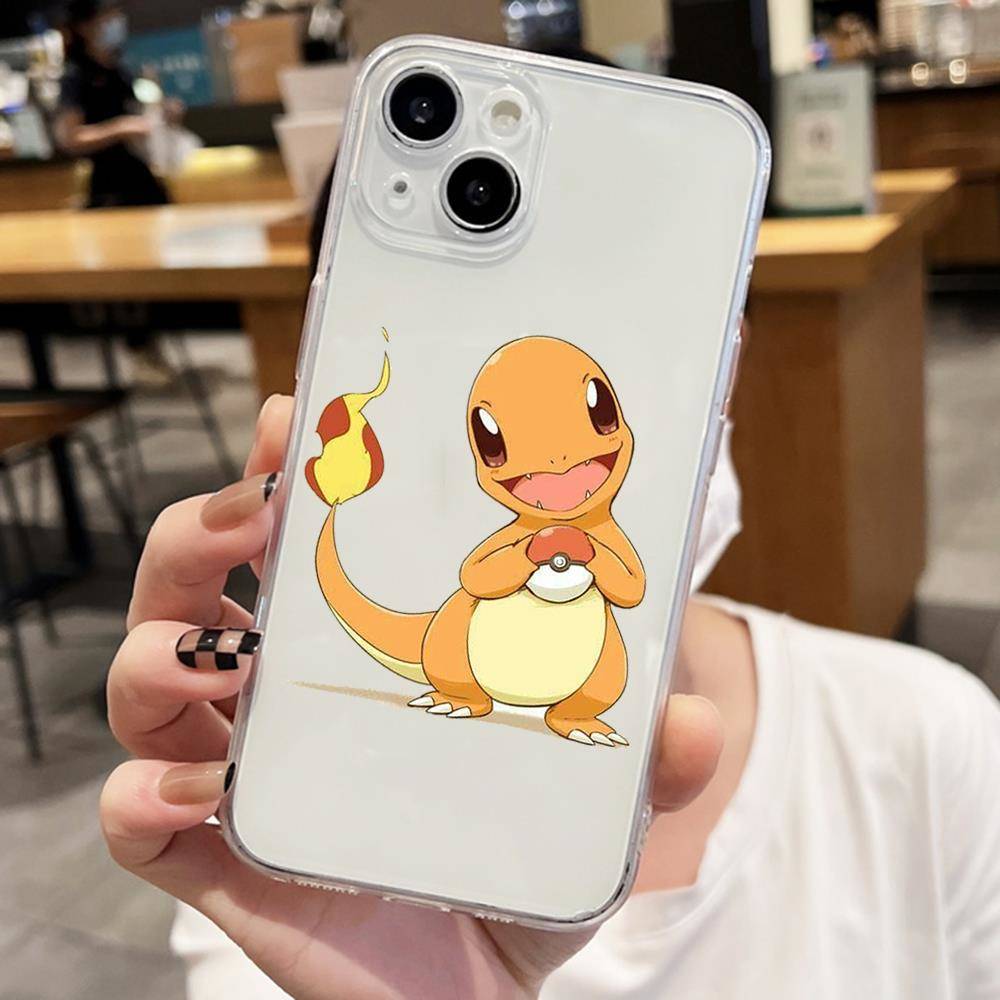 Чехол E-57 Pokemon Cute для iPhone 7 8 11 12 13 14 15 16 Pro Max Plus Mini Xiaomi Redmi A3 9A 9C 10A 10C 13C Note 9 11 Realme Narzo C30 C55