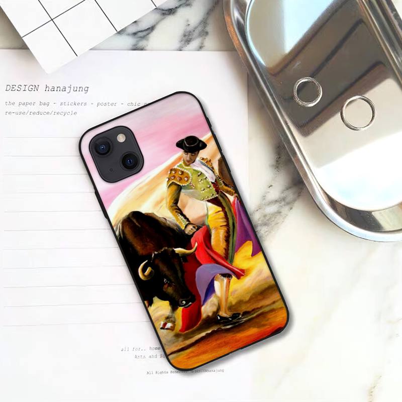 Чехол для телефона с изображением корриды в Испании для iPhone 11 12 Mini 13 14 Pro XS Max X 8 7 6s Plus 5 SE XR Shell