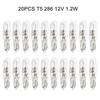 Parts Bulbs Accessories 20PCS Car Dashboard Light Instrument Panel Bulb Replacement Set T5 286 Warm White 1.2W