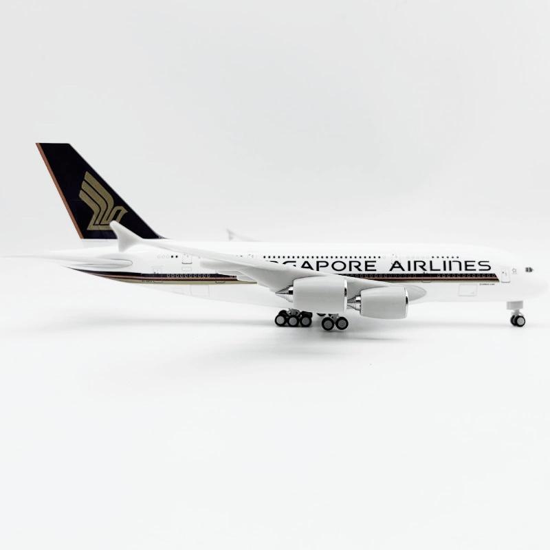 Самолет Singapore Airlines A380 30 см Литая модель самолета Смола Миниатюрный самолет с шасси Для авиационных энтузиастов Декор