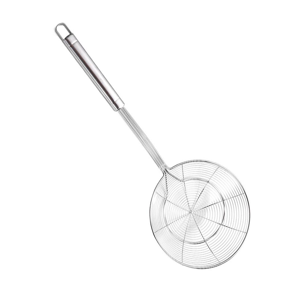 Stainless Steel Wire Skimmer Thickened and Reinforced Noodles Pasta Filter Spoon for Home Kitchen