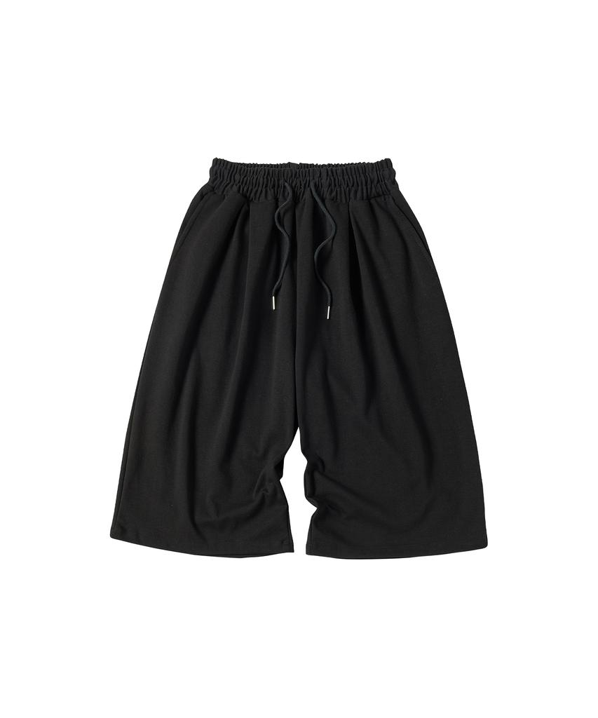 COMONINOZ Check Pocket Sweat Shorts [Black]