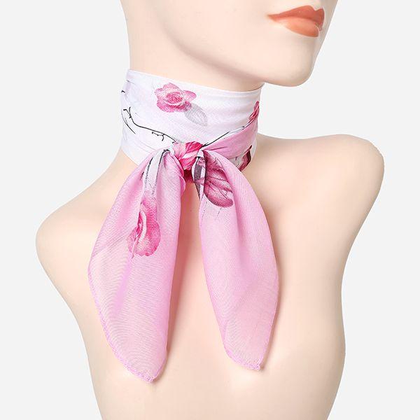 Весенний тонкий квадратный маленький носовой платок для женщин, летнее украшение, модный шарф для защиты шеи, зимний шарф