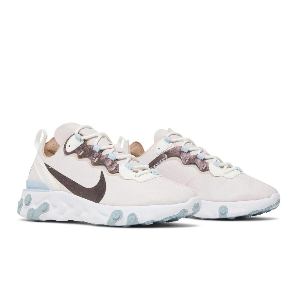 Nike Womens React Element 55 SE 'Barely Rose' (women's sizes) Barely Rose / Fossil Stone Running Shoes CN3591 600