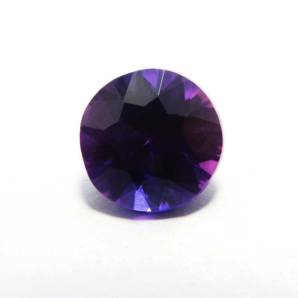 Natural Purple Tanzanite Loose Gemstone 9.80 ct Round Cut for Jewelry Making and Gem Collections