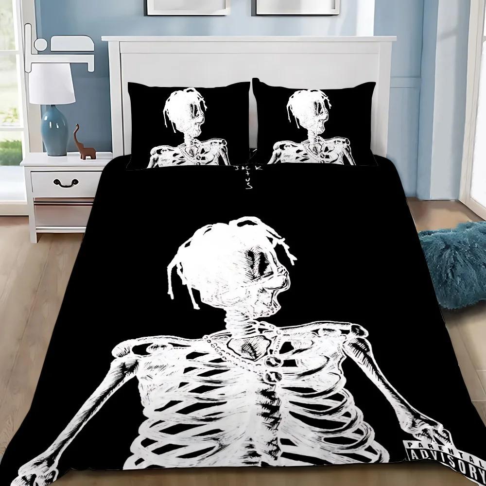 Duvet Pillowcase Bedding Set Adult Boy T-Travis Scott Cactus Jack Bedroom Decoration Children Single Double Large Gift Size
