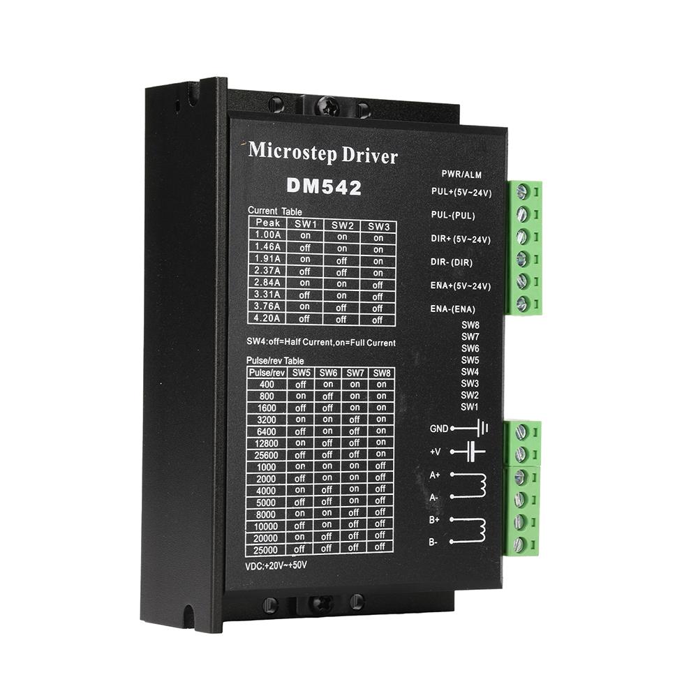 Step Motor Driver DM542 DM556 Microstep 25600 Steps/Rev for NEMA17 NEMA23 Stepper Motor Controller