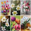 5D DIY Diamond Painting Kit Pretty Flowers Diamond Embroidery Rhinestones Decorations for Home