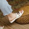 Новые летние сандалии Современные тапочки Женская обувь на плоской подошве с каблуком Модная обувь Женские однотонные женские тапочки Дизайнерские шлепанцы