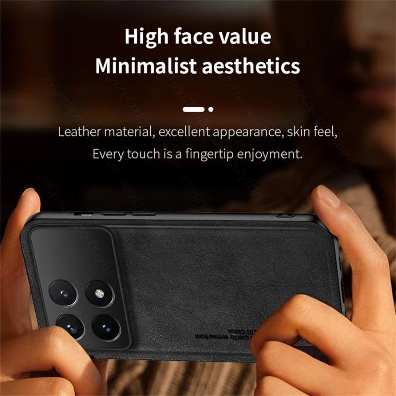 Магнитный чехол для телефона из матовой кожи в стиле ретро для Poco X6 Pro 5G, чехол из ТПУ, мягкая рамка, защита Fundas PocoX6 Poko Little X 6 Pro 6X