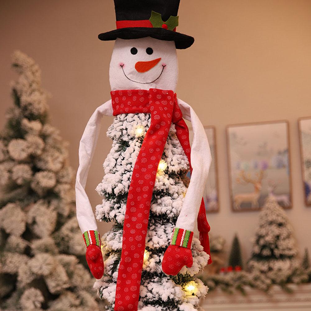 Snowman/Elk/Santa  Shape Xmas Tree Top Ornament for Christmas Party Home Decoration