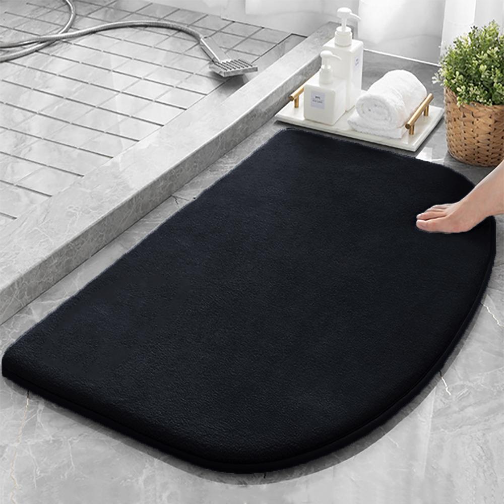 1шт губчатый большой круглый угловой коврик для ванной, декоративный коврик для двери спальни гостиной