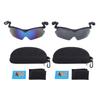 2PCS Clip Hat Sunglasses Black Frame Clip Cap Polarized Sunglasses UV400 for Driving Fishing Hiking