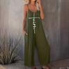 Summer Fashion 2025 Women's Solid Color Suspender Jumpsuit