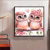 New Arrival 5D DIY Full Circle Diamond Painting "Pink Owl Couple" Embroidery Cross Stitch Home Decor Gift