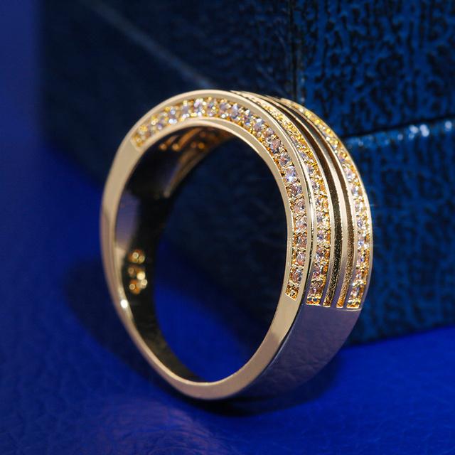 Новое современное круглое кольцо, модное золотого цвета, значимое подарочное кольцо для коктейльной вечеринки в стиле панк с микроасфальтированным покрытием, модные аксессуары