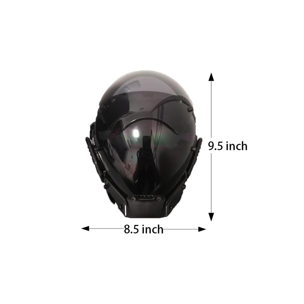 Кибер Готик Панк Шлем Маска для Мужчин Мотоцикл Футуристическая Techwear Маска Косплей Хэллоуин Вечеринка Музыкальные Аксессуары