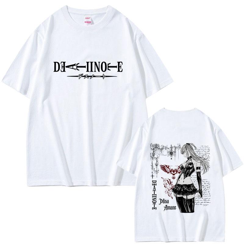 Anime Death Note Misa Merch Tshirt Unisex Women Casual Vintage Streetwear Unisex High Quality Soft Cotton Tshirt Male Fashion Tees