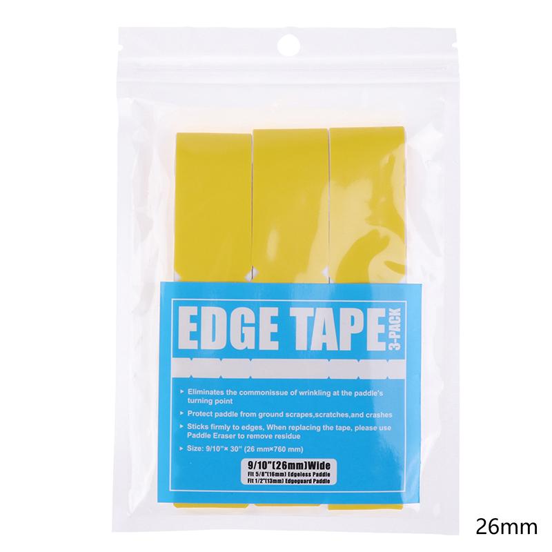 3 шт. Наклейка на кромку ракетки для пиклбола, Лента для защиты кромки головки ракетки, Снижение удара и предотвращение трения, Защитная лента для рамы