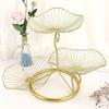 Iron Fruit Bowls Stand Lotus Leaf Shape Table Countertop Holder  Bread Snack Display