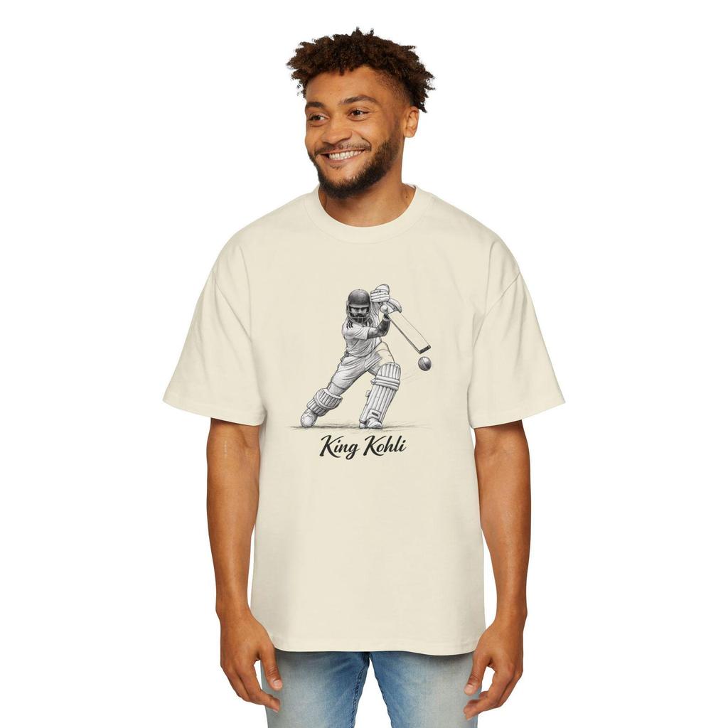King Kohli Cricket T-Shirt, Oversized Team India Fan Tee