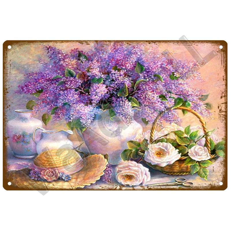 Ретро Декор, металлический знак лаванды, жестяной постер, металлические винтажные вывески с подсолнухом, жестяная вывеска с цветком, ромашка, настенный декор для дома и сада, подарок