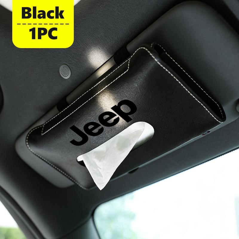 Car Sun Visor Tissue Storage Box Tissue Holder Scratch Proof Easy Clean For Jeep Cherokee Patriot Liberty Wrangler JK JL AKO1