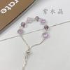 Crystal Glass Bead Lucky Grass Beaded Bracelet Light Luxury High Sense Fashion Exquisite Bracelet Femininity Jewelry