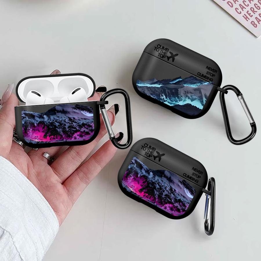 Чехол для наушников Чехол-крышка Для Airpods 3 Pro2 Pro3 1 Pro 4 2 Снежная гора Самолет